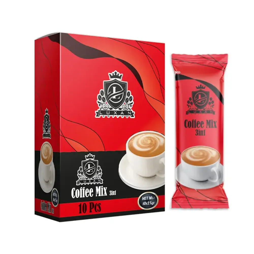 کافی میکس ساشه‌ای لوکسان جعبه 10 تایی